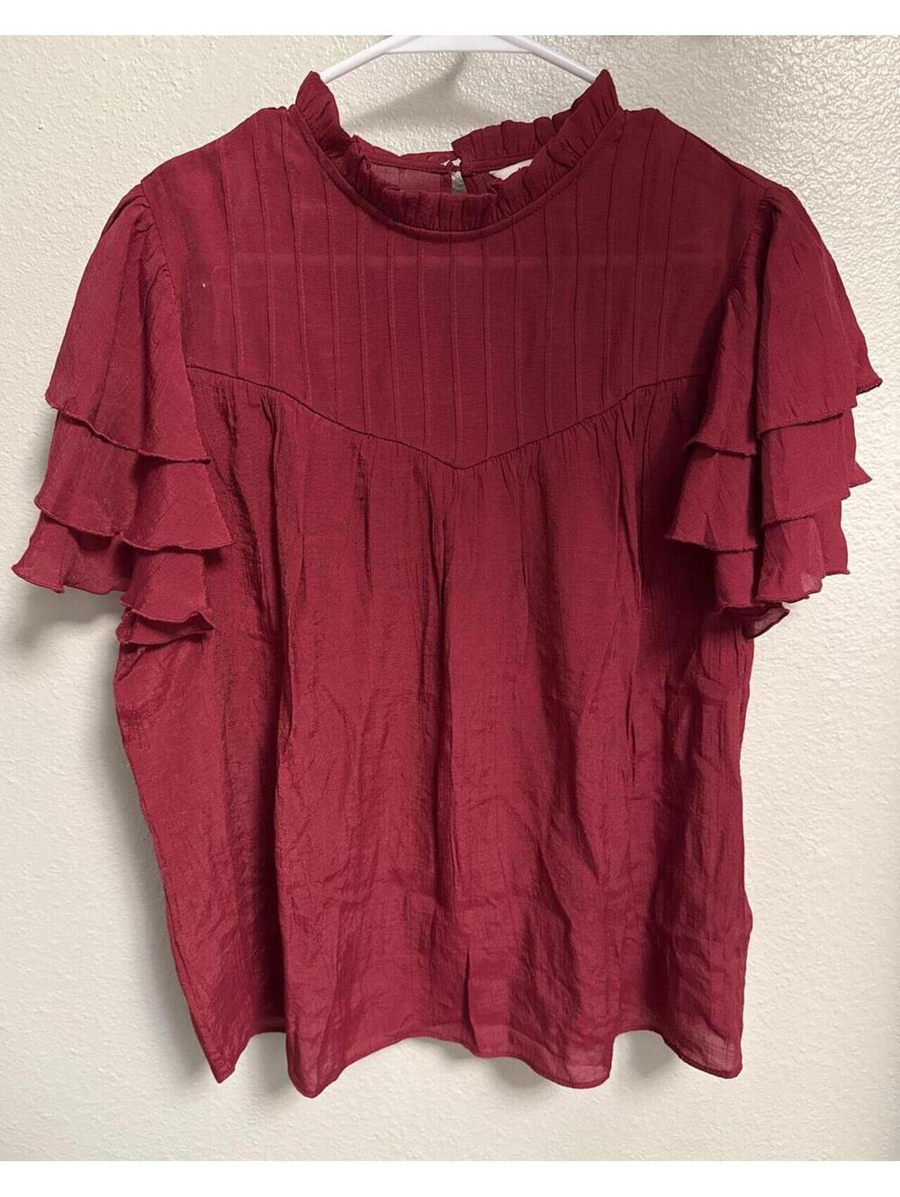 Women’s Flutter Sleeve Blouse by Nanette Lepore - size L